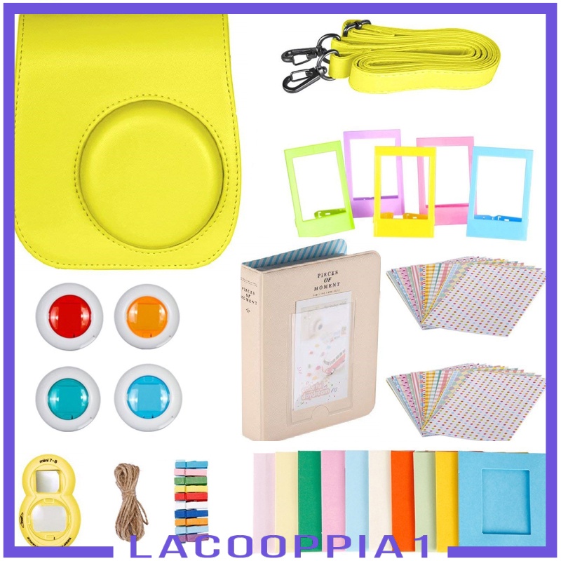 [LACOOPPIA1] Accessories Bundle Kit For Fujifilm Instax Mini 9 Camera With Straps