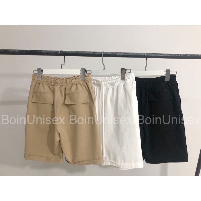 Quần short kaki BOIN STORE, Quần đùi ngố kaki có 3 màu trắng - đen - kem cho cả nam và nữ _Hình Thật