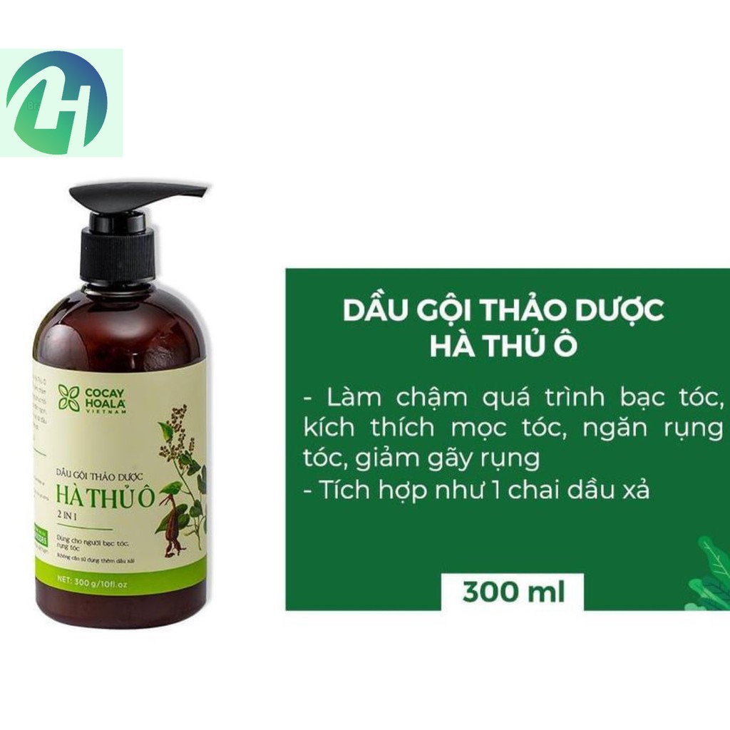 COMBO Dầu Gội Hà Thủ Ô - Sữa Tắm Gừng Nghệ COCAYHOALA (300ml/chai)