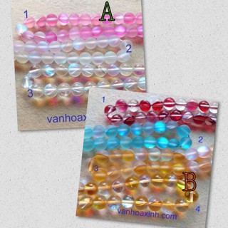 🌺2 hạt đá dạ quang size 8mm làm vòng tay