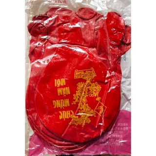 Bóng bay đỏ chúc mừng năm mới siêu to- 90cm