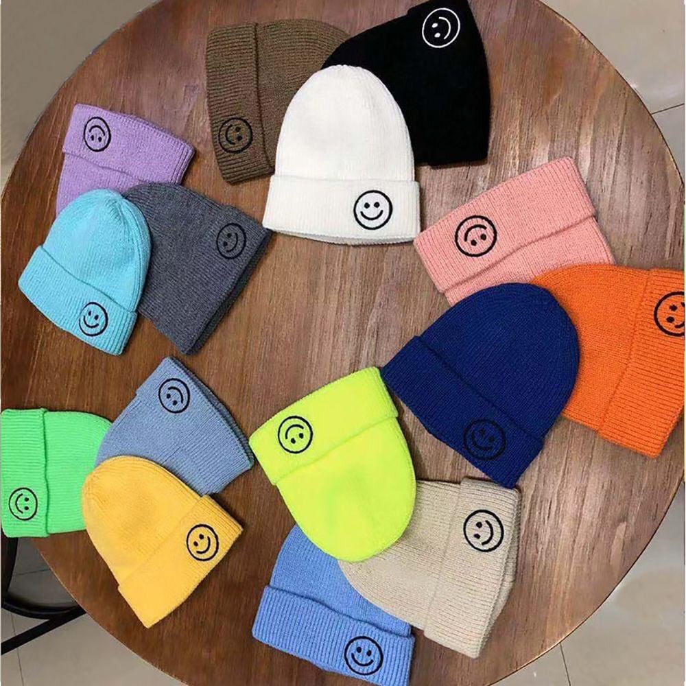 Nón Len Hình Mặt Cười Phong Cách Hàn Quốc Dành Cho Bé 1-4 Tuổi