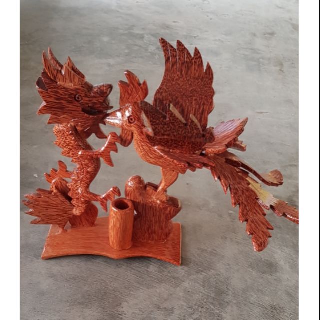 Long Phụng uyên ương gỗ dừa / Hủ lọ đựng tâm gỗ dừa