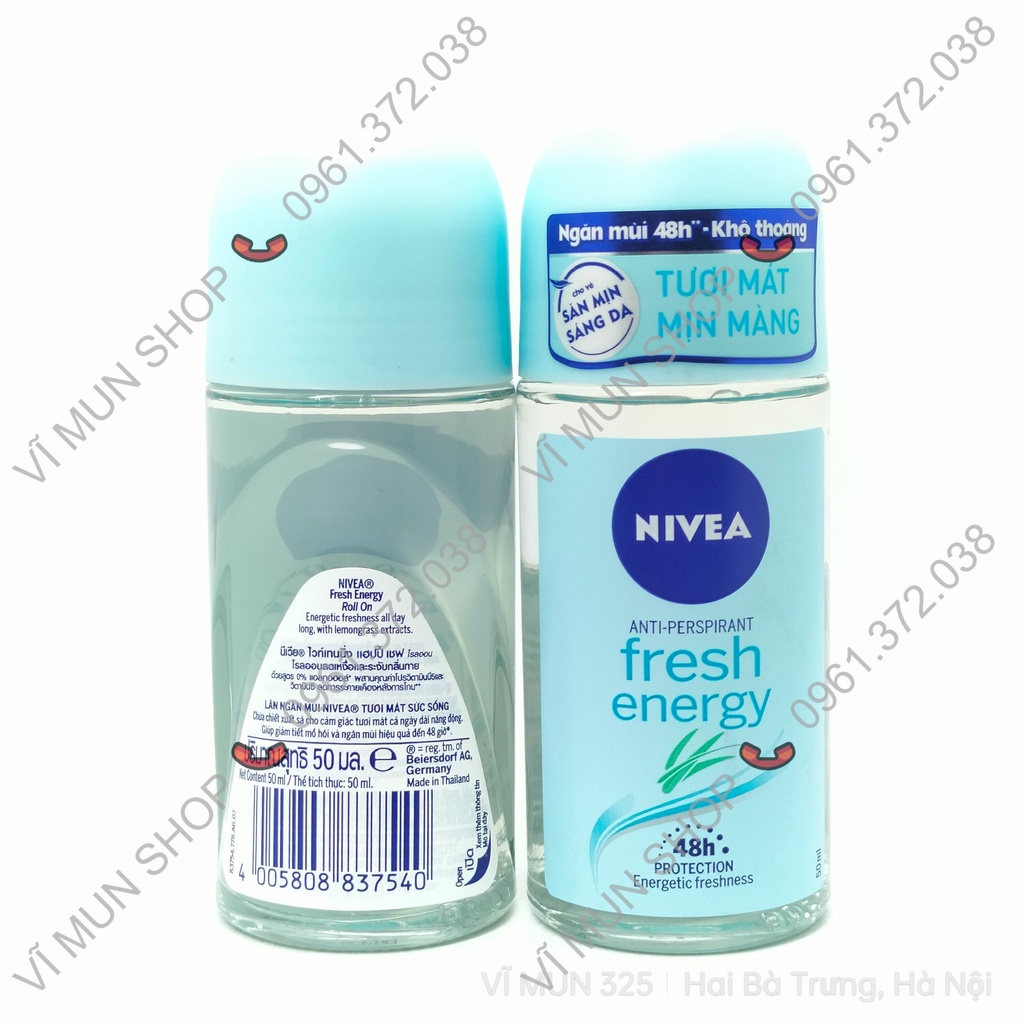 Lăn ngăn mùi NIVEA 50ml - Ngăn mùi 48h - Khô thoáng vượt trội, sáng mịn & giảm thâm sạm tích tụ