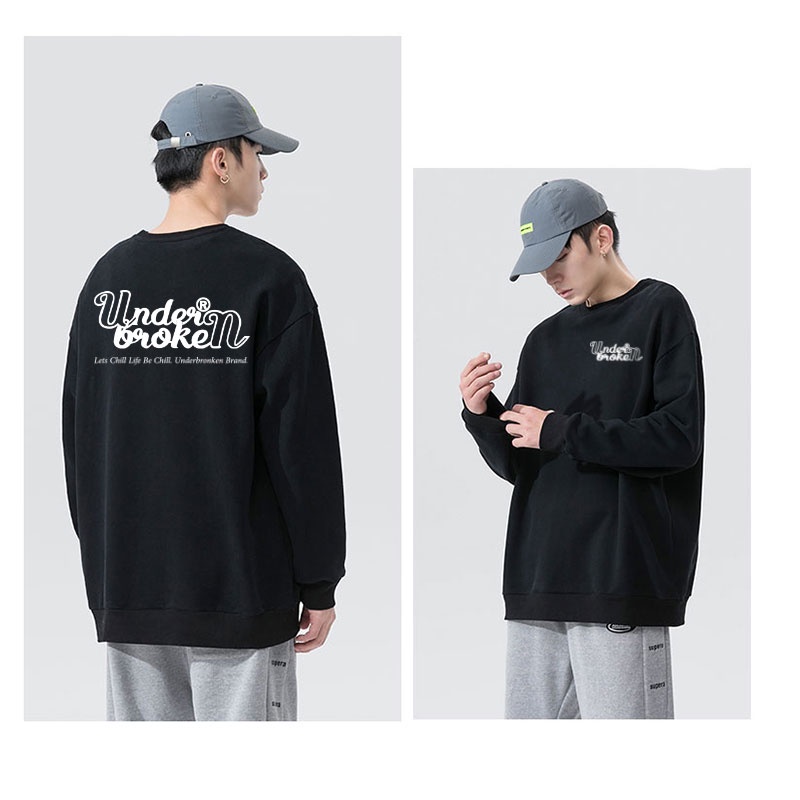 Áo dài tay sweater underbroken nam nữ BeeCy form rộng Ulzzang unisex mã AD001