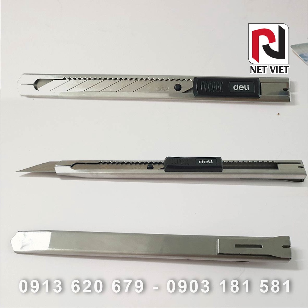 Dao rọc giấy Deli 30 độ, Dao cắt giấy mini nhỏ gọn Deli 30 độ