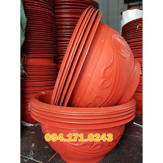 Combo 10 chậu nhựa trồng cây T48 (D = 46cm x cao 23cm)