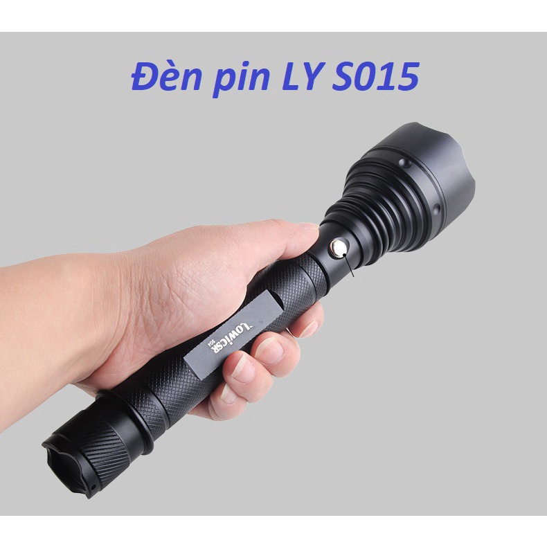 Đèn pin siêu sáng, Đèn pin ly S015 Pin 4800Mah siêu mạnh tặng kèm 5 phụ kiện, chống nước, Bảo hành 12 tháng SELL SMART