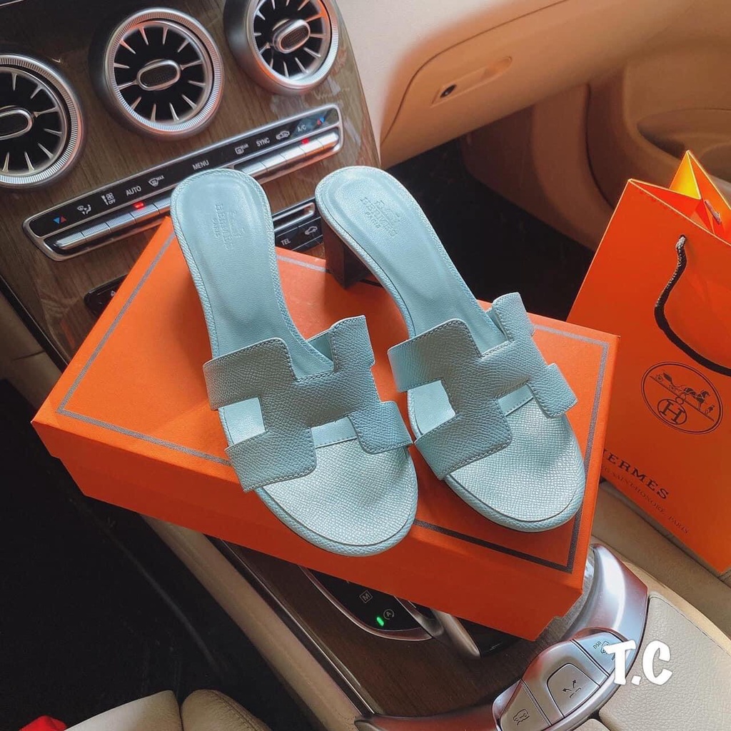 Guốc gót vuông hàng super fullbox bill túi giấy