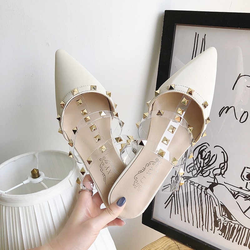 Dép mũi nhọn quai trong suốt xinh xắn cho nữ | BigBuy360 - bigbuy360.vn