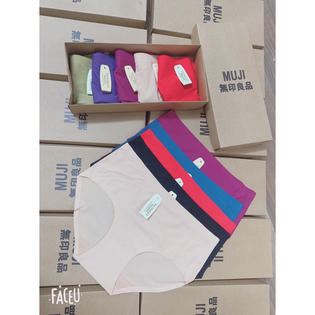 Set 5 quần lót su đúc không đường may thông hơi mềm min thoáng mát đủ size từ 40 - 65kg_QL29