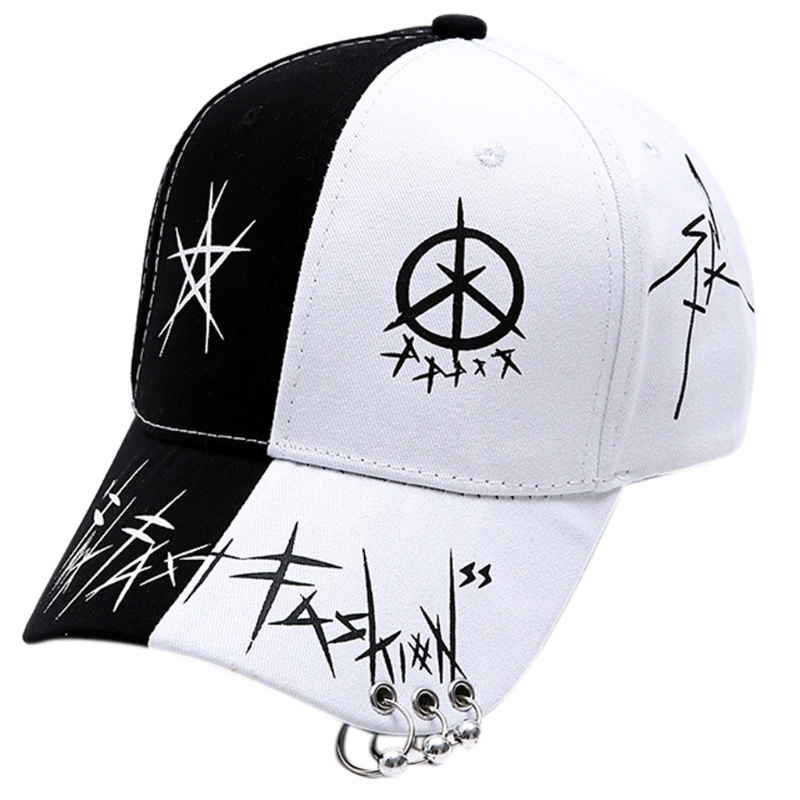 Mũ Lưỡi Trai Cotton Chống Nắng Có Thể Điều Chỉnh Kích Thước Họa Tiết Graffiti Phong Cách Hip Hop Cho Bố