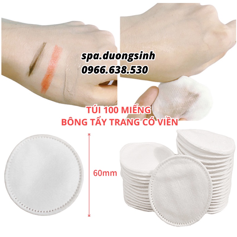 Túi Bông Tẩy Trang Cotton Đắp Lotion Mask Mặt Nạ, Toner Co Giãn Dưỡng Ẩm Mềm Mại Bịch 200 Miếng