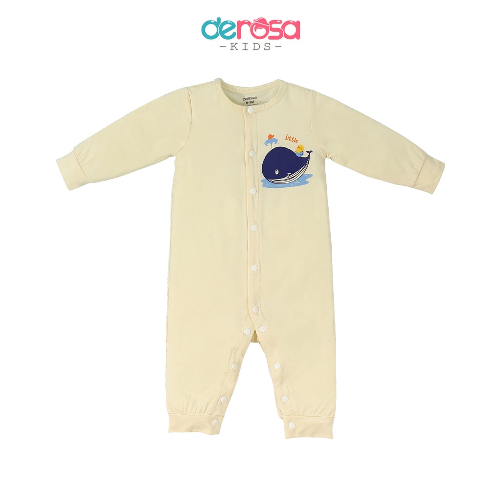 Bộ body cho bé DEROSA KIDS chất liệu bamboo từ 0 - 6 tháng ASBB050BD