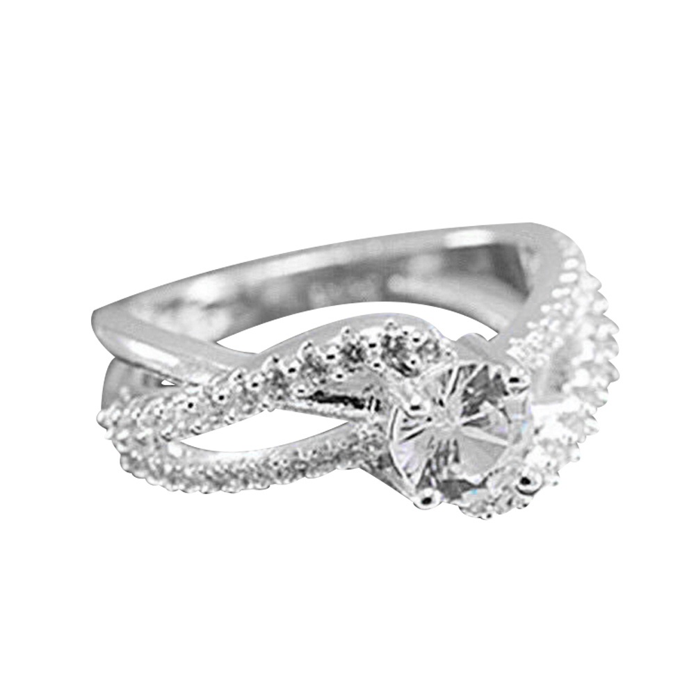 Nhẫn Đính Đá Lấp Lánh Phong Cách Hàn Quốc Cho Nữ