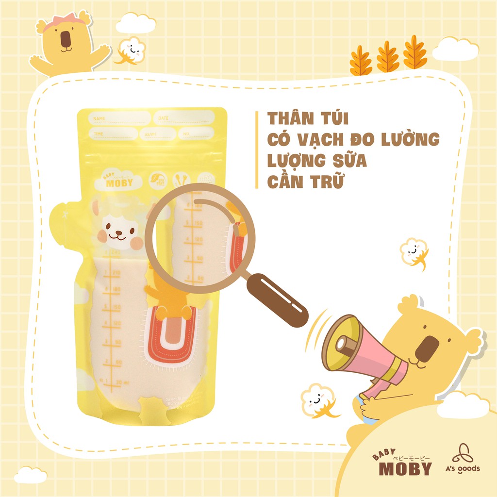 [COMBO SIÊU TIẾT KIỆM] Combo 03 Túi trữ sữa Moby Thái Lan