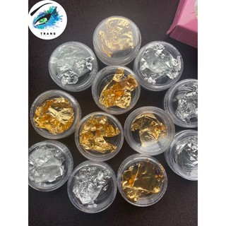 Hủ Foil dán móng , foil nail nhủ vàng, nhủ bạc được yêu thích và tạo mẫu Nail đẹp