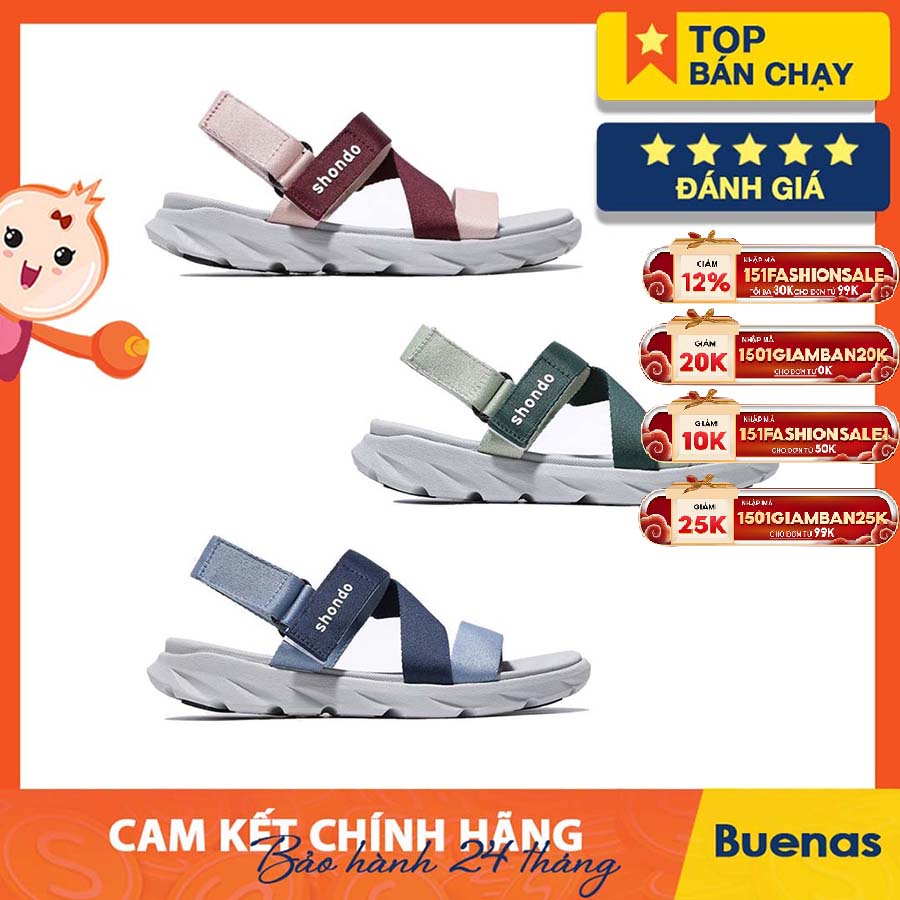 Shondo Việt Nam Sandal Shat F6 Sport F6S2130 F6S2162 F6S2140 giày dép nữ đi học