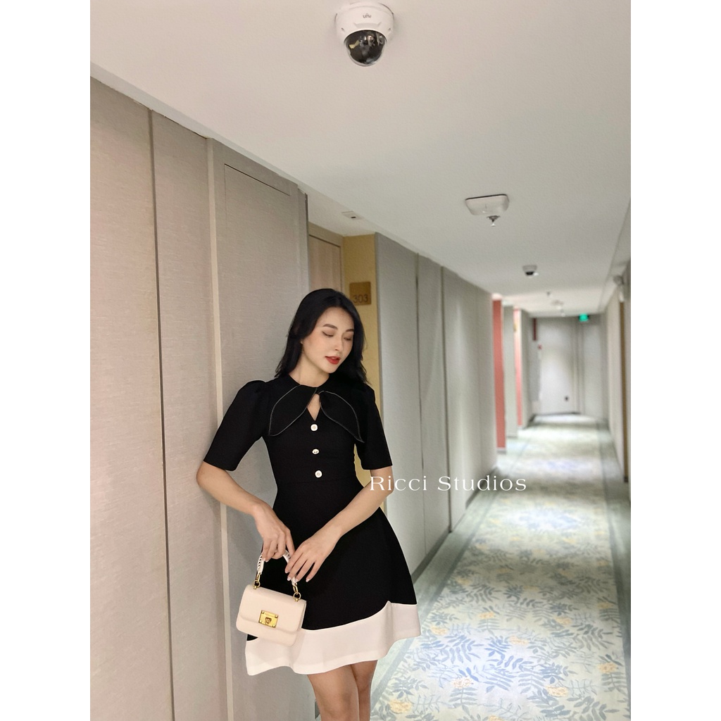 Váy V3 Kelly Dress Ricci thiết kế chất liệu chéo hàn sợi cao cấp mềm mát | RICCI OFFICIAL