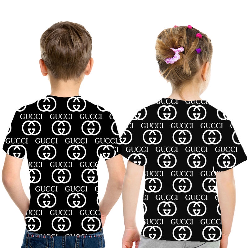 GUCCI Mới Áo Thun Tay Ngắn In Hình 3D Thời Trang Cho Bé