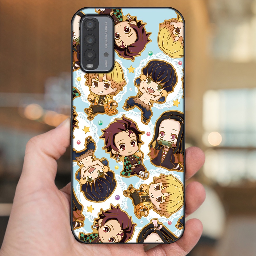 Ốp lưng Xiaomi Redmi 9T viền đen in hình Zenitsu Kimetsu no Yaiba