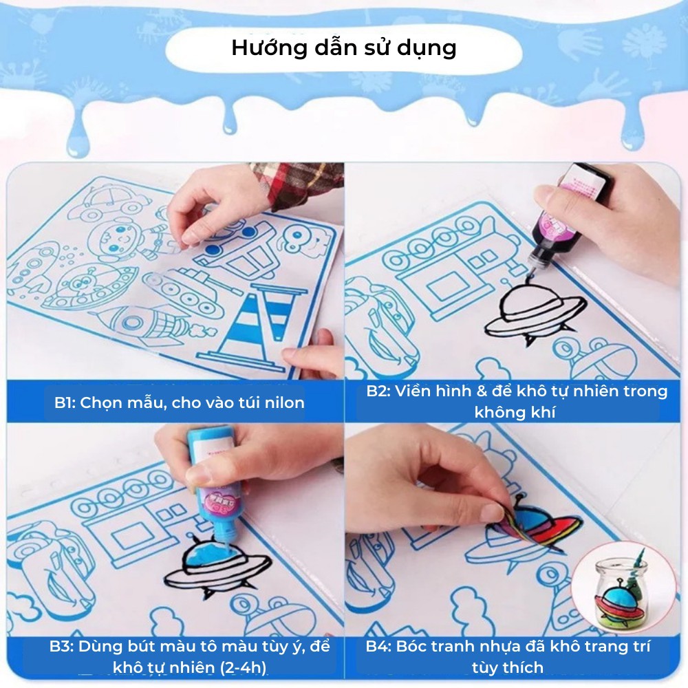 Đồ Chơi Tranh nhựa 3d tạo thành hình dán (. Q7150) cho bé
