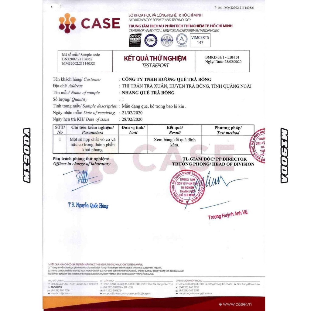 Nhang quế đặc biệt Hương Quế Trà Bồng 200 nén, thành phần tự nhiên, hương thơm dễ chịu, an toàn sức khỏe, có kiểm định