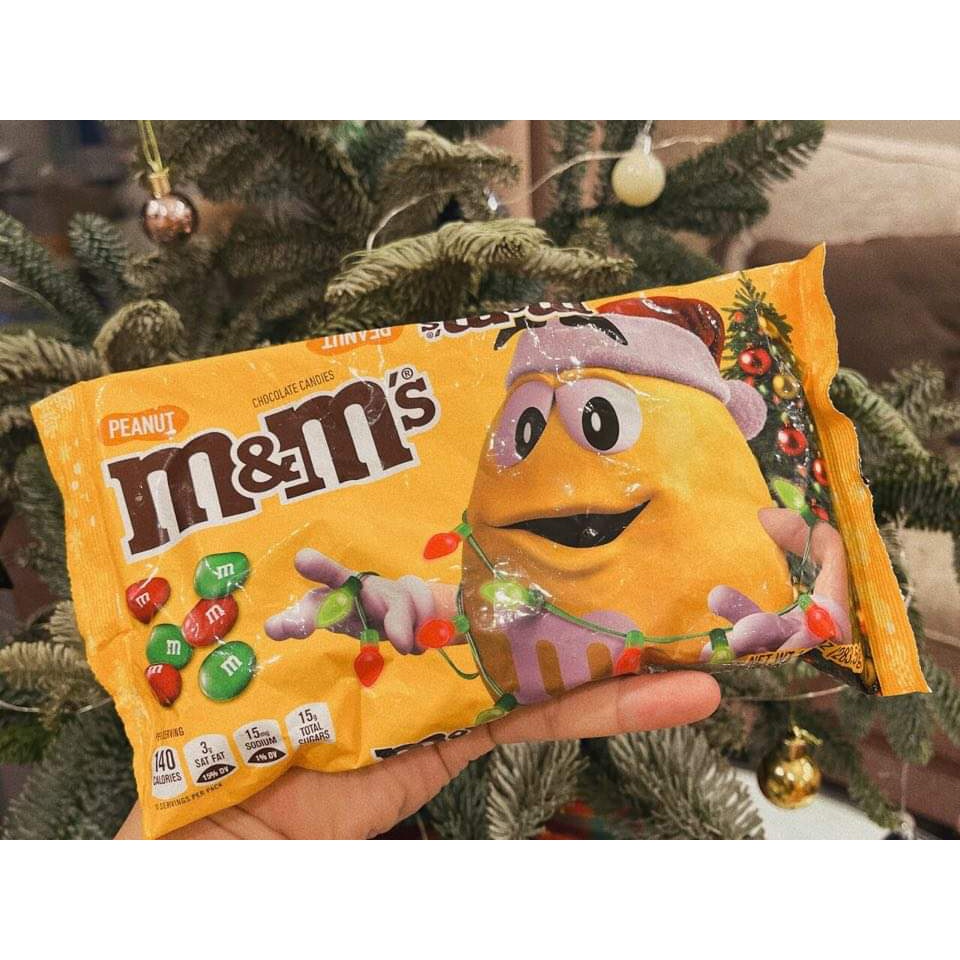 Kẹo socola M&M's Mỹ 03 vị Bạc hà, Hạnh nhân, Bơ đậu phộng - gói 283 gram