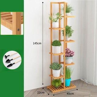 Kệ trang trí- Kệ trang trí cây cảnh - Kệ trang trí 7 tầng bằng tre đa năng - kệ cây cảnh RRE0407