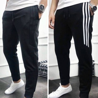 [VIDEO THẬT] Quần Jogger Nỉ Quần Thể Thao 3 Sọc Lửng Nam, Kiểu Dáng Thể Thao Co Dã 4 Chiều