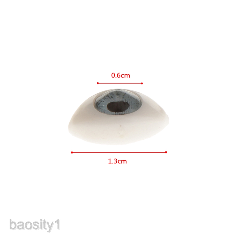1 [Baosity] 16 Miếng Mắt Nhựa Hình Bầu Dục Làm Đồ Chơi Búp Bê 5mm 6mm