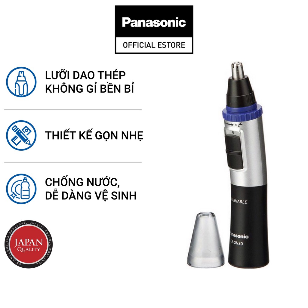 [Mã COSPAN9 giảm 10% đơn 600K] Máy Tỉa Lông Mũi Panasonic ER-GN30 K453 - Bảo Hành 12 Tháng - Hàng Chính Hãng