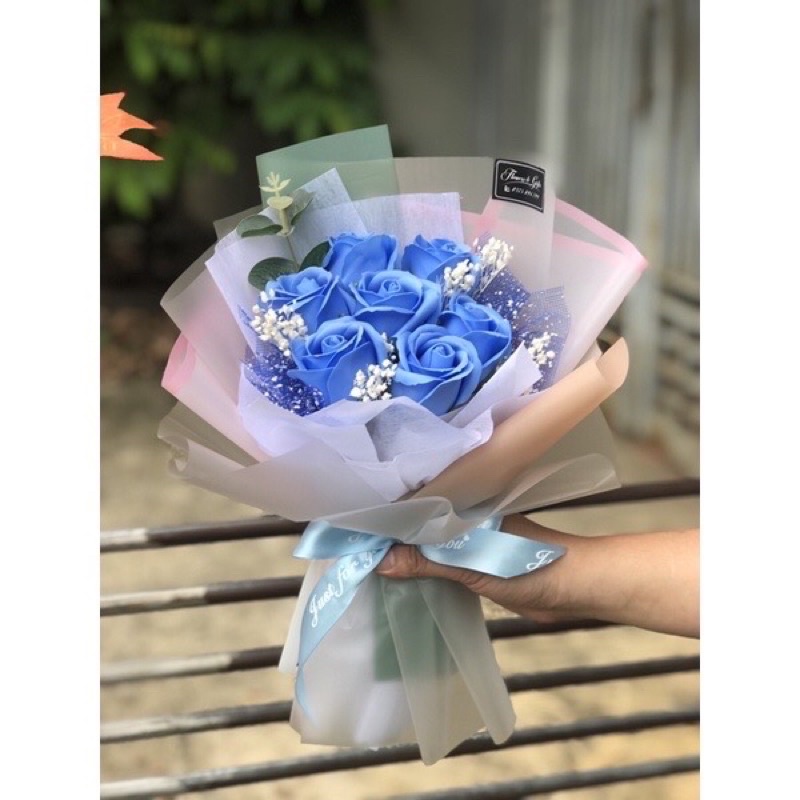 Bó hoa sáp thơm 7 bông lưu hương cực lâu - Món quà ý nghĩa cho người thân và bạn bè