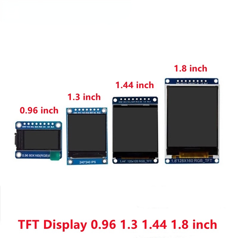 Màn Hình LCD TFT 0.96 1.3 1.44 1.8 inch IPS 7P SPI HD 65K ST7735 / ST7789 IC 80*160 240*240