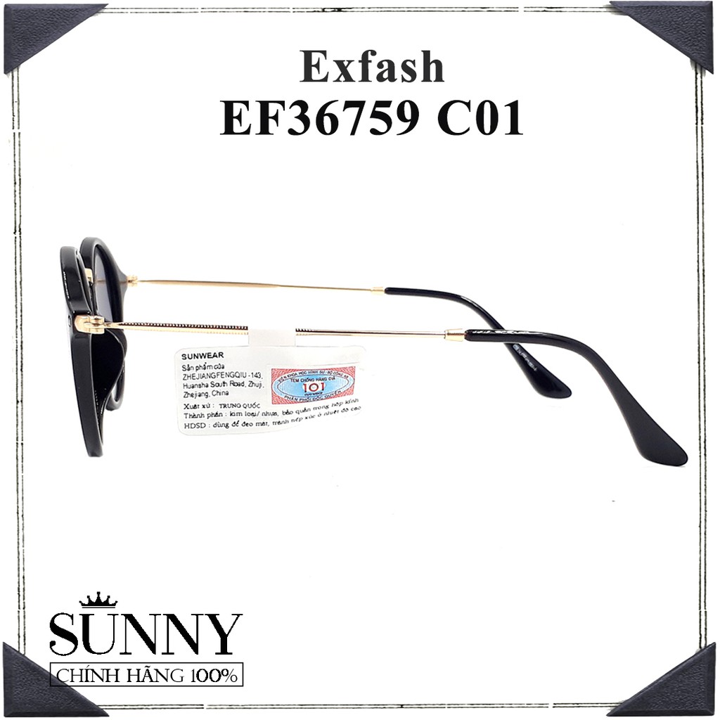 Kính mắt Exfash EF36759 chính hãng Korea, kèm tem thẻ chống hàng giả do bộ công an cấp