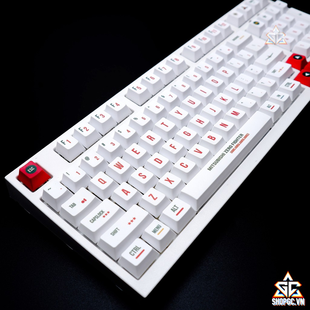 Keycap Mitsubishi Zero Fighter 123 nút Profile Cherry