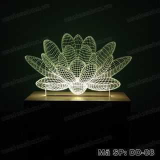 Đèn ngủ 3d hình hoa sen