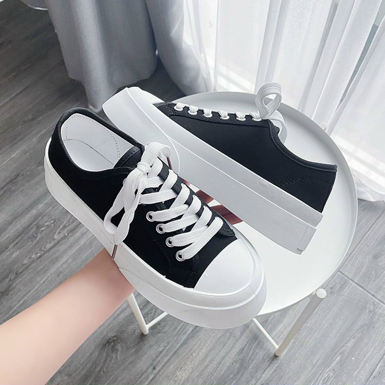 Giày thể thao CV ulzzang nữ đế độn chất vải canvas BASIC 2021