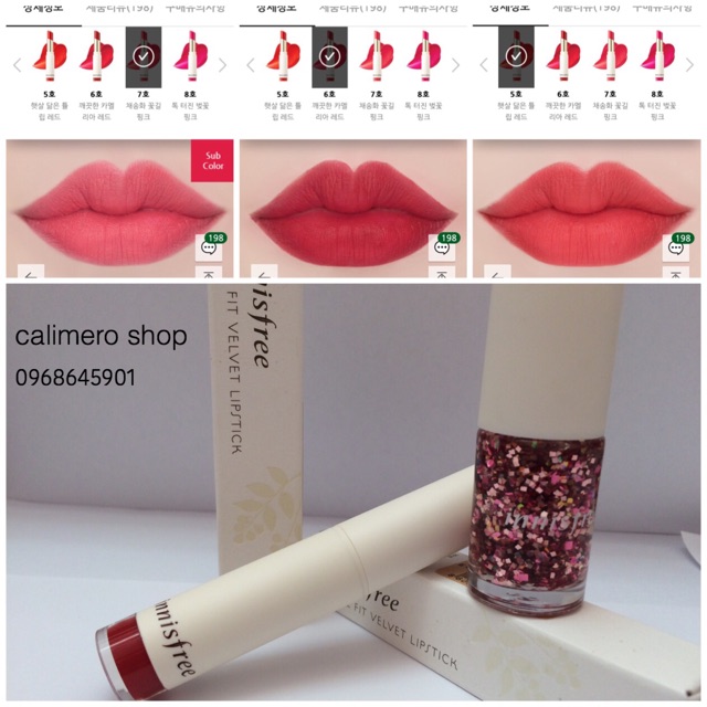 son môi Innisfree Real Fit Velvet Lipstick