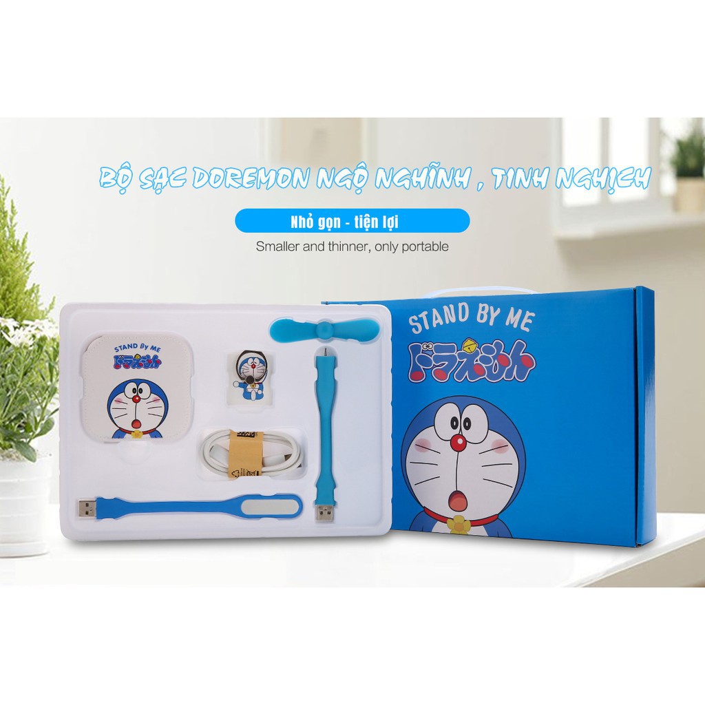 Bộ sạc dự phòng Doremon & Hello Kitty 5 món