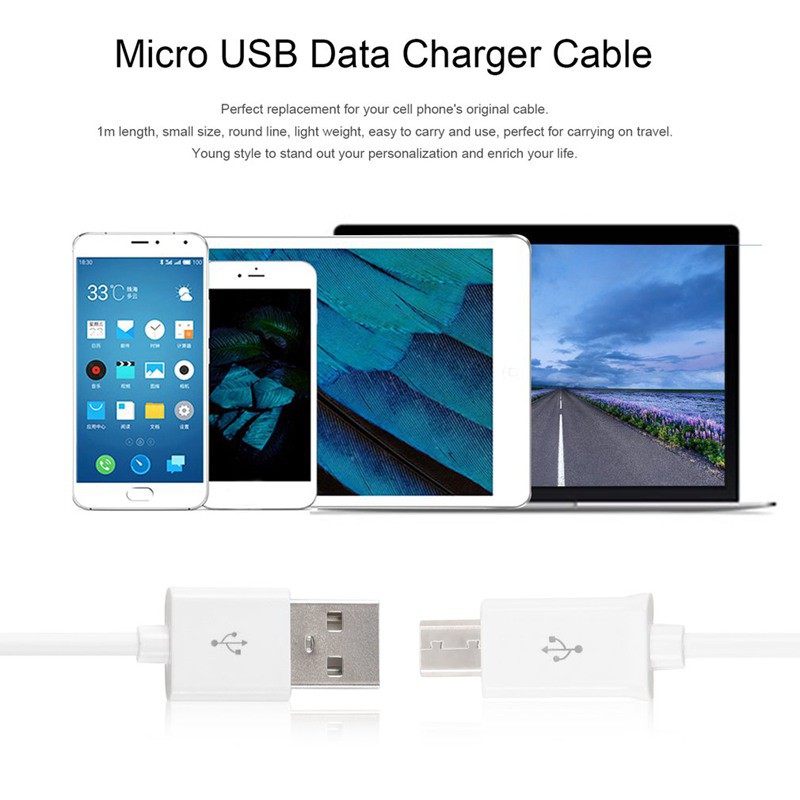 Cáp sạc Micro USB 1M 2A cho điện thoại Xiaomi Huawei Oppo Samsung LG