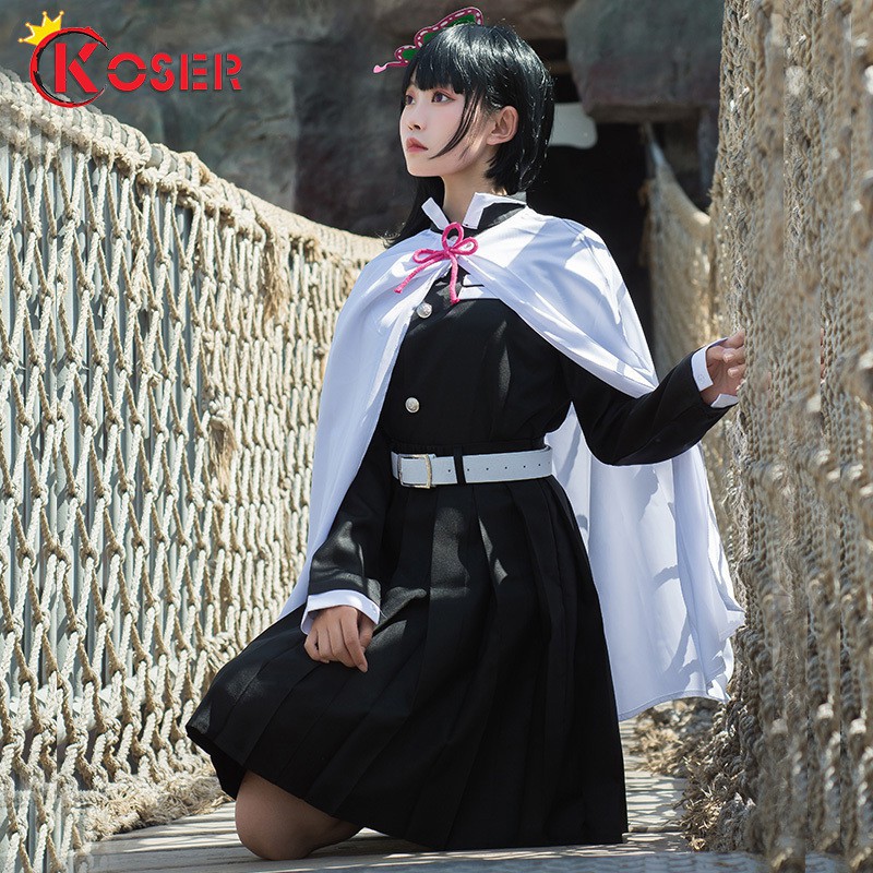 COSER KING Anime Demon Slayer Kimetsu no Yaiba Tsuyuri Kanawo Kanao Wig Shoes Cosplay Costume Kamado Nezuko kochou