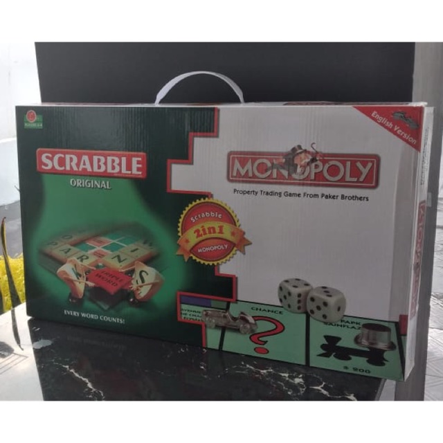 (hàng Mới Về) Phấn Má Hồng Monopoly Scrabble 2 Trong 1