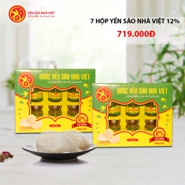 NHÀ VIỆT- Bộ 7 hộp nước yến sào có đường tặng 6 lon nước yến Thiên Hoàng