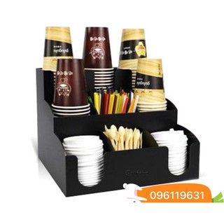 Kệ đựng cốc trà sữa mika 3 tầng ( 9 ngăn)
