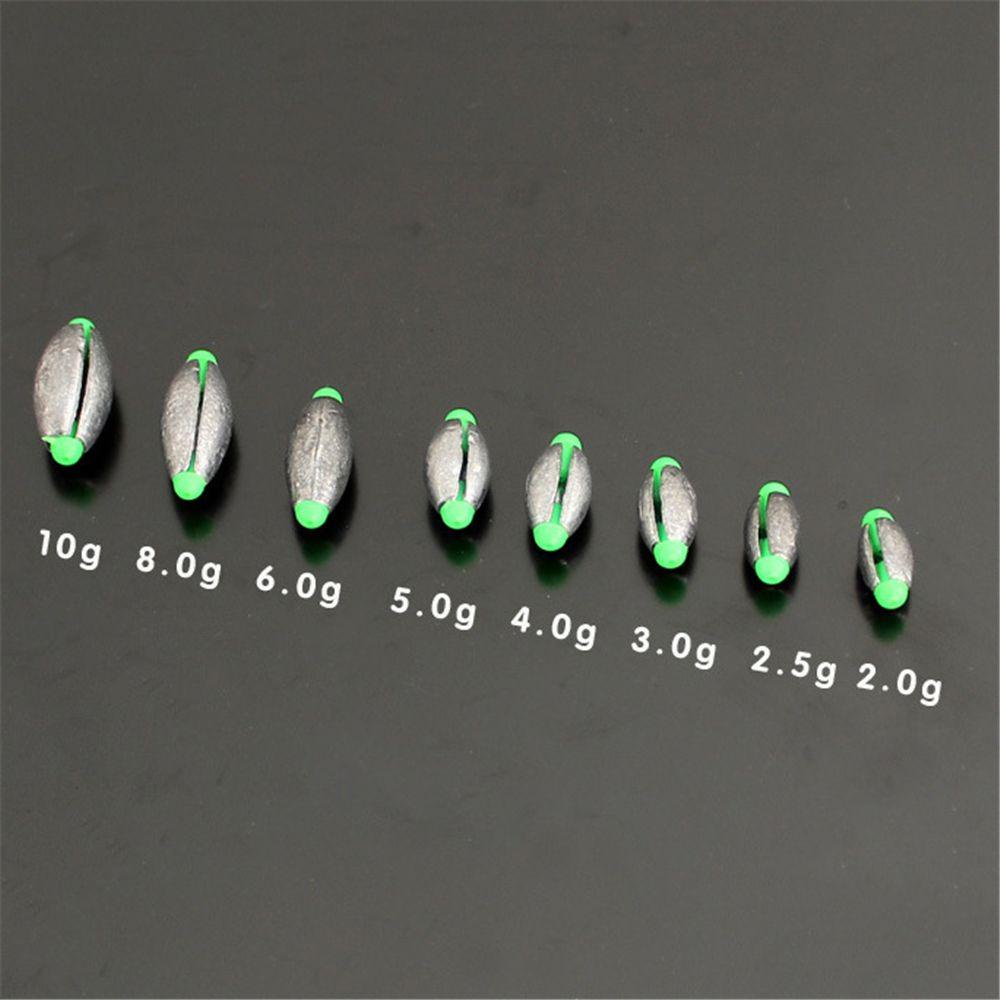 Set 10 Chì Câu Cá Lõi Xanh Hình Quả Ô Liu