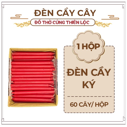 Đèn Cầy Ký Cháy Lâu Trụ Tròn Đồ Thờ Cúng Thiên Lộc - 8 Cây/ 11 Cây/ 18 Cây/ 28 Cây/ 60 Cây