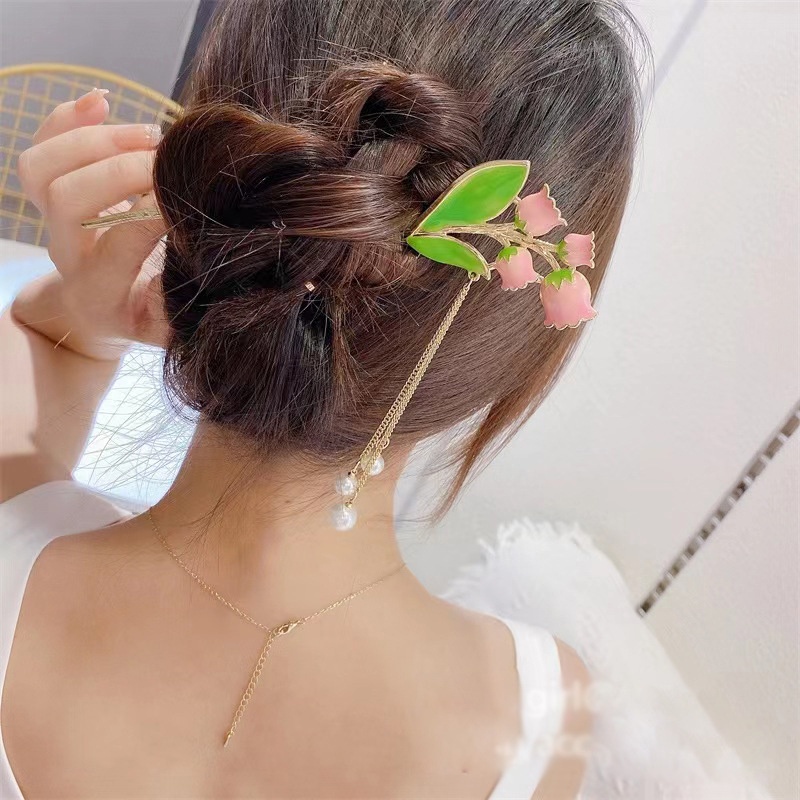 Trâm Cài Tóc Hoa Tulip Bằng Kim Loại Thanh Lịch JP5