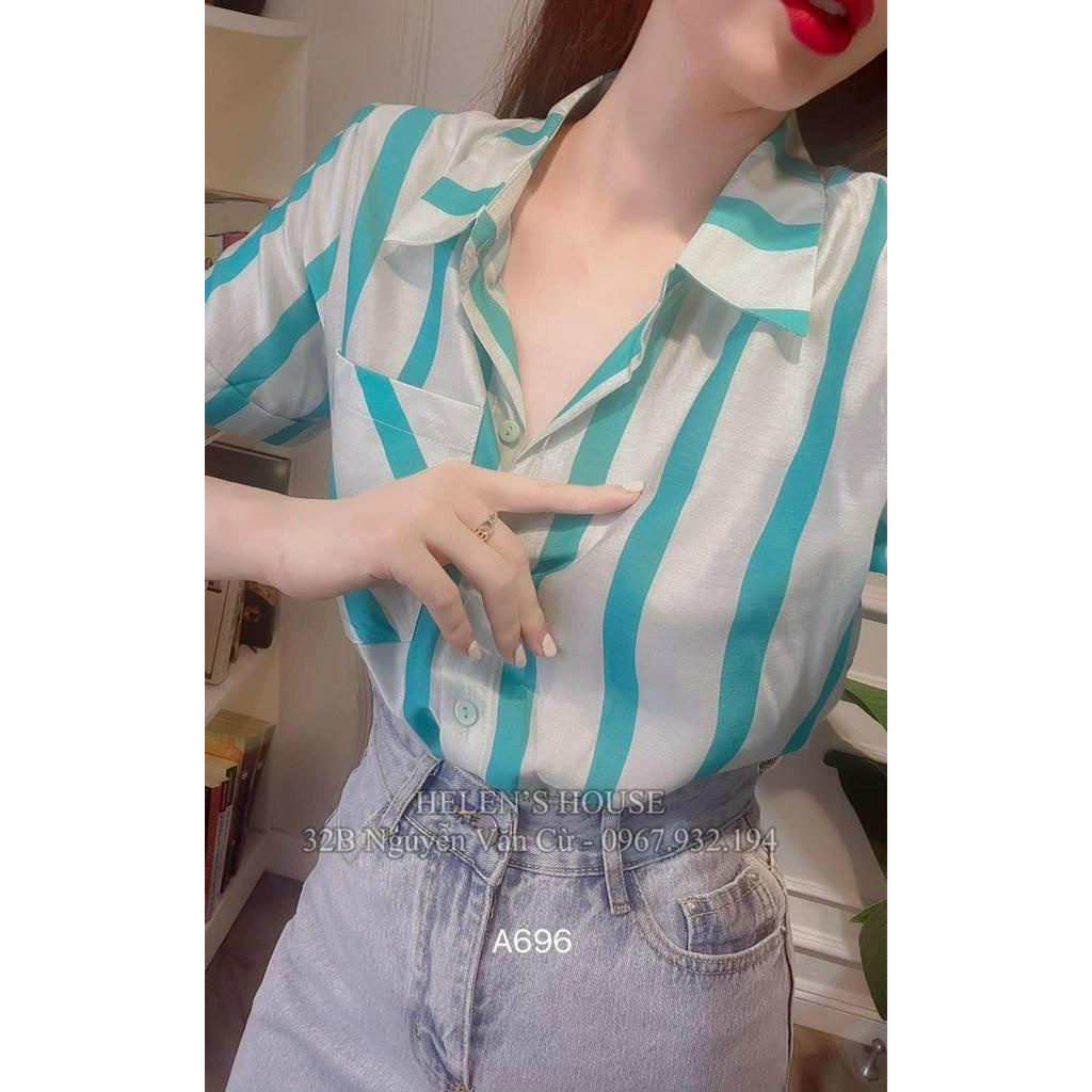 ÁO SƠ MI KẺ SỌC TÚI VUÔNG 4 MÀU