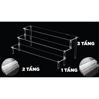 Kệ mica trưng bày sản phẩm mô hình xe, nhân vật, sơn nhiều tầng PK187